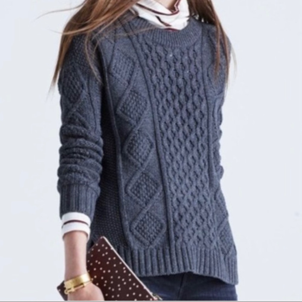 Madewell Gray Classic Pullover Sweater Size S